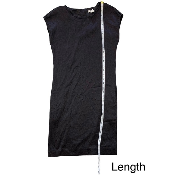 LC Lauren Conrad Solid Black Pocketed Form Fitting Sleeve Dress Size 12 - Picture 12 of 14